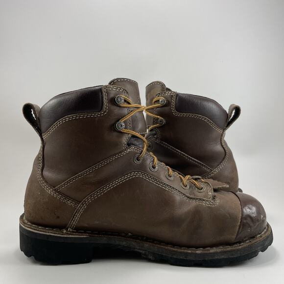 Danner Quarry 6" Work Boot Mens Size 9 Brown Leather Safety Toe Vibram Gore-Tex - Picture 4 of 11